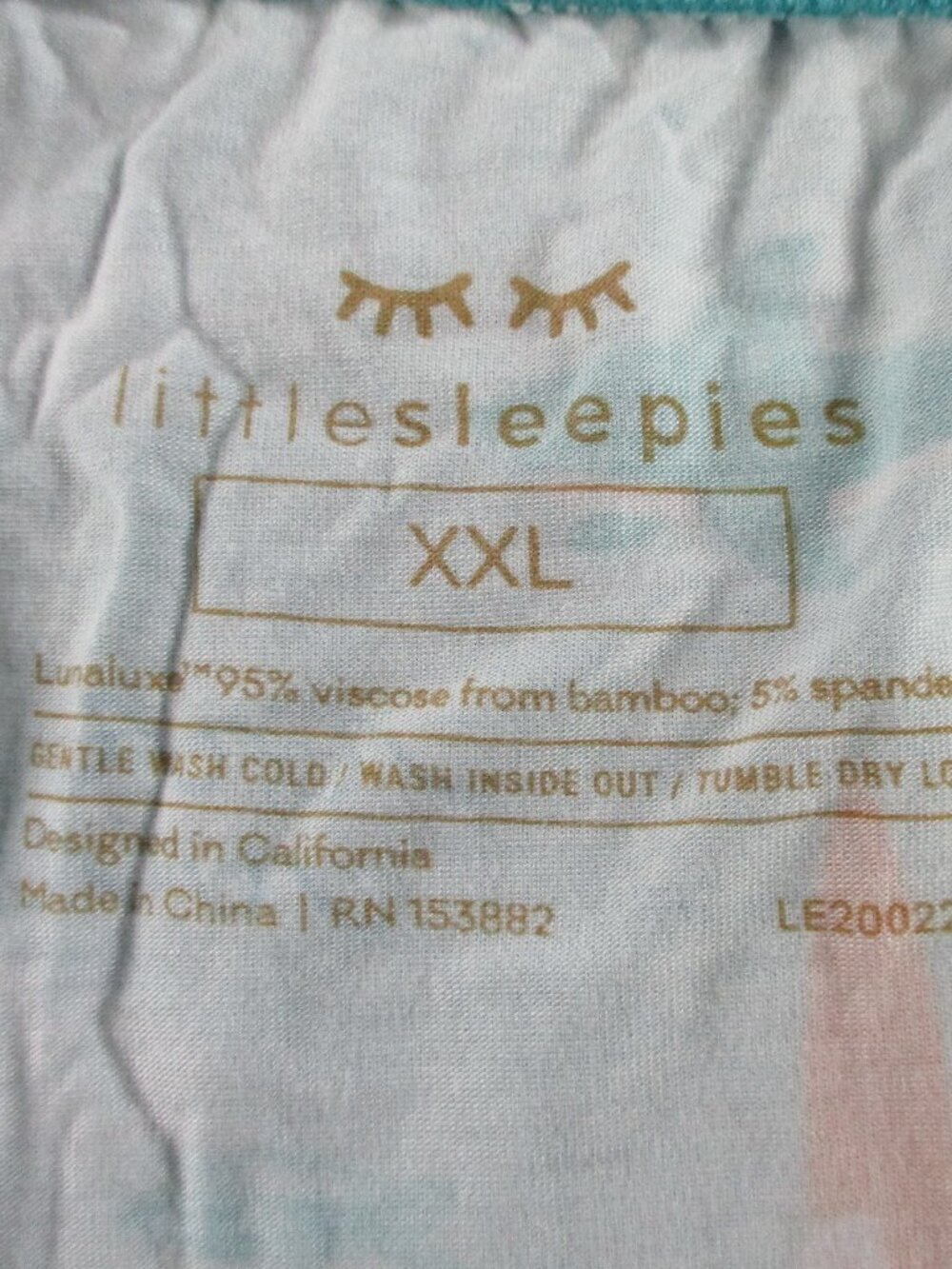 Little Sleepies Pajama Shorts Womens 2XL Blue Surf Life Print Bamboo Lounge PJs - Picture 7 of 8